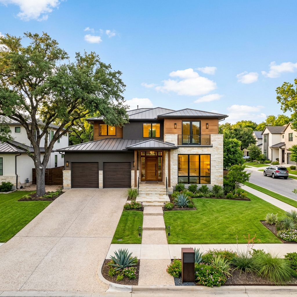 Suburban homes in Austin, TX